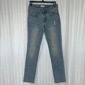 Sonoma Straight Jeans with Stretch and Slight Distressing